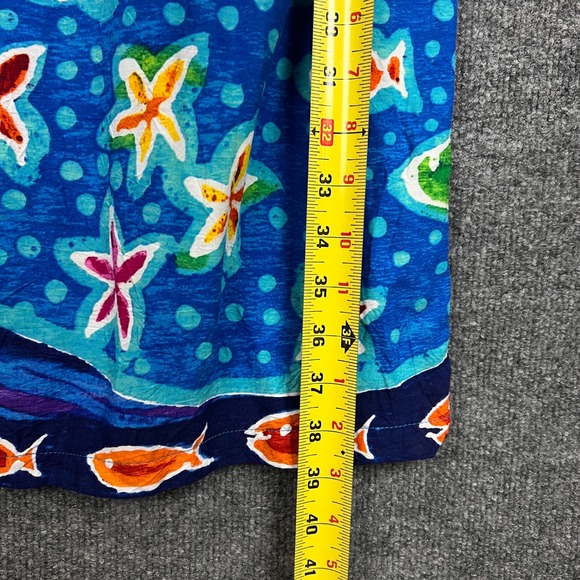 Vintage Jams world Hawaiian Tropical Fish Beach Dress Sleeveless Blue Size L - Picture 7 of 10